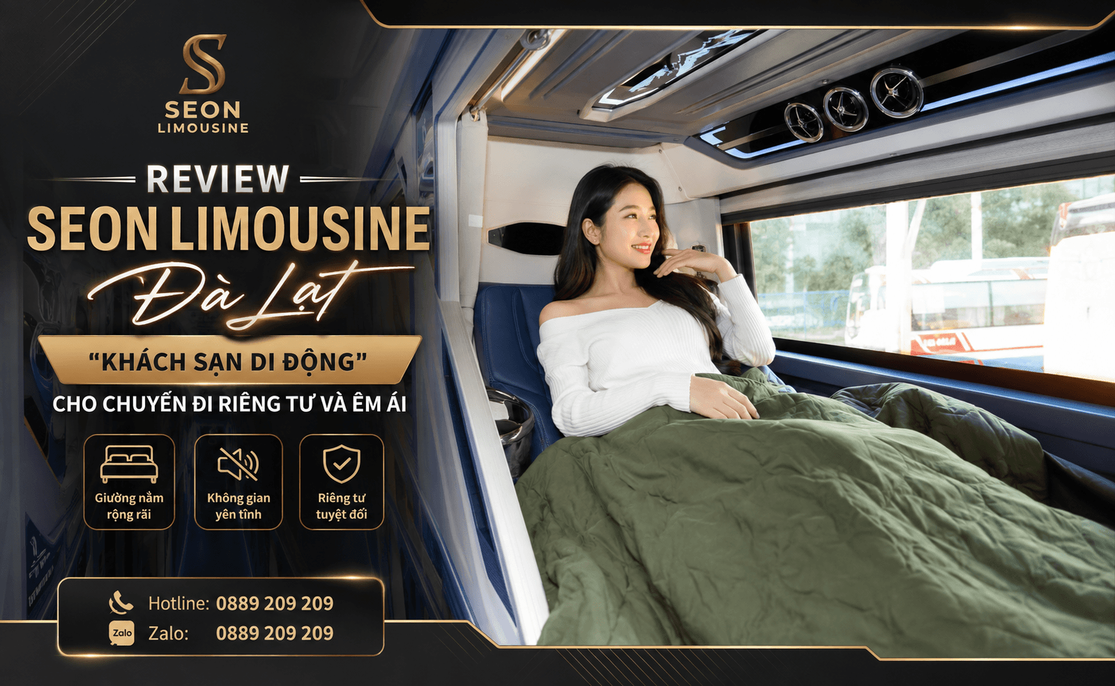 Review Seon Limousine Đà Lạt: “Khách sạn di động” cho chuyến đi riêng tư và êm ái.